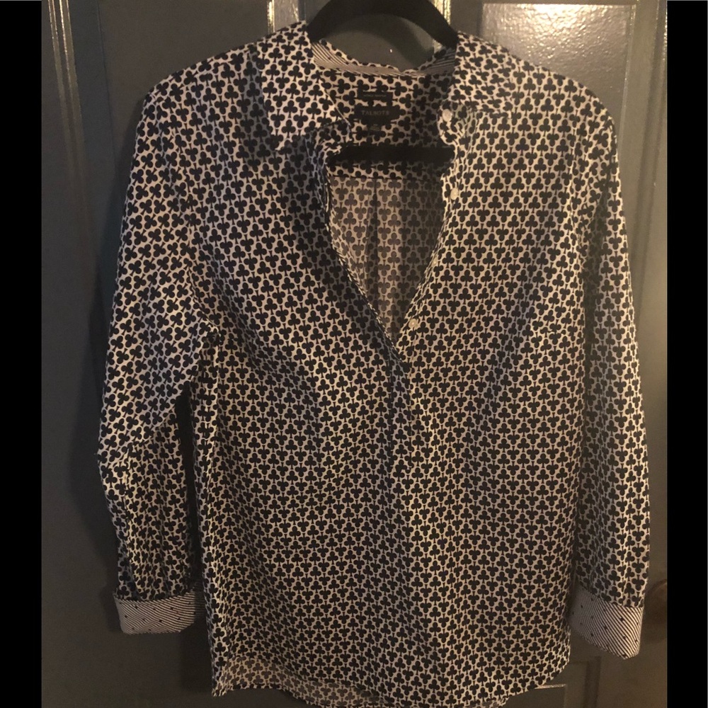 NWOT Talbots spades blouse
